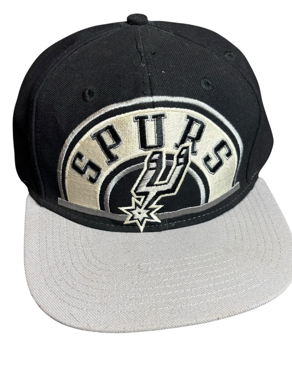San antonio spurs adidas  black gray white nba basketball snapback one size hat
